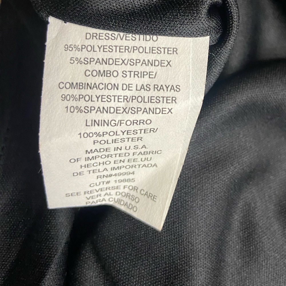 NWT R&M Richards Sleeveless Scoop Neck Black & White Ribbed Cocktail Dress: BB74 - Picture 15 of 15